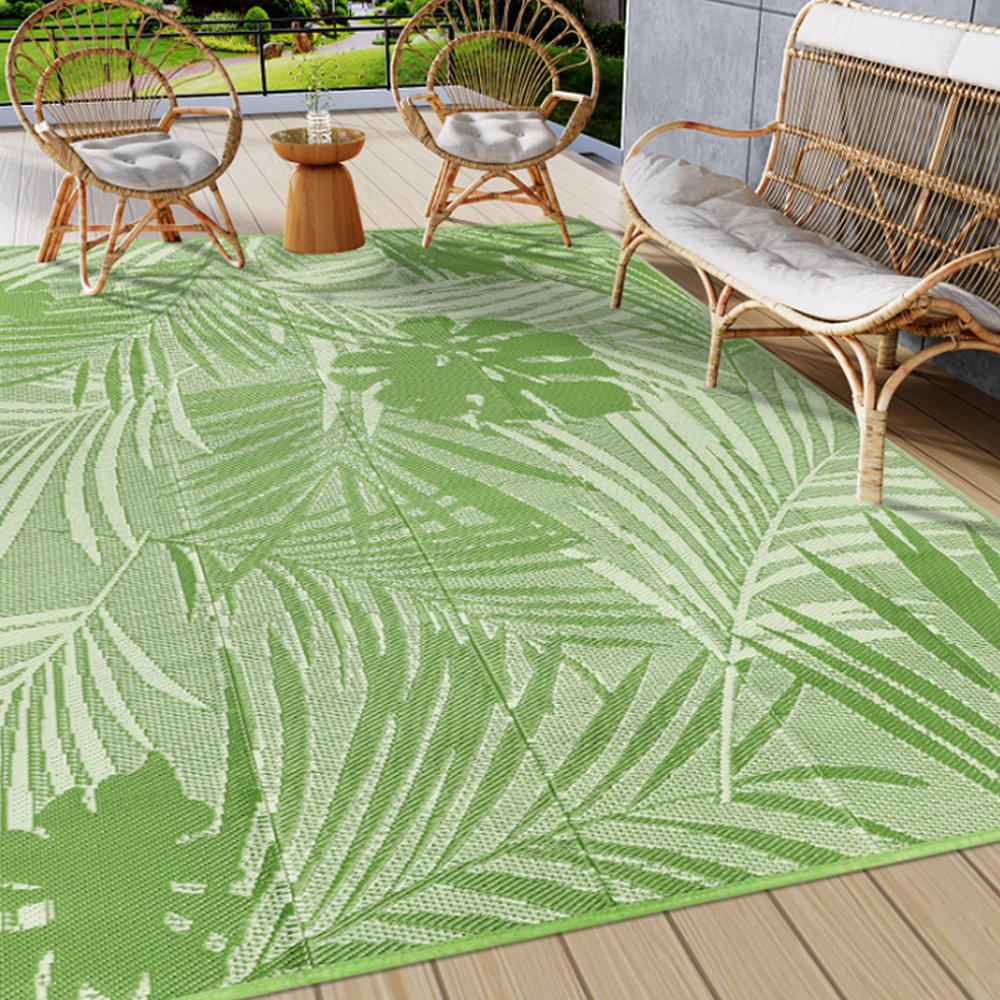 Rocks Rug Outside Bay Isle Home™ Tropical Patio Rugs Outdoor Waterproof Plastic Outdoor ...