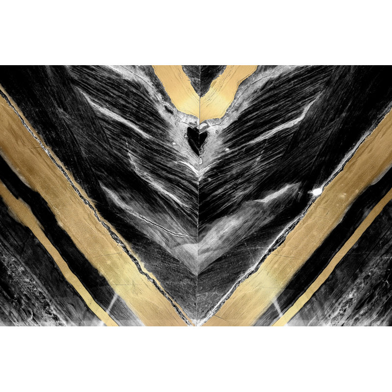 " Golden V " by Marmont Hill, 16" H x 24" W x 1.5" D