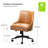 Positano Modern 22" W Faux Leather Tilting Swivel Task Chair with Nailhead Trims-710321305