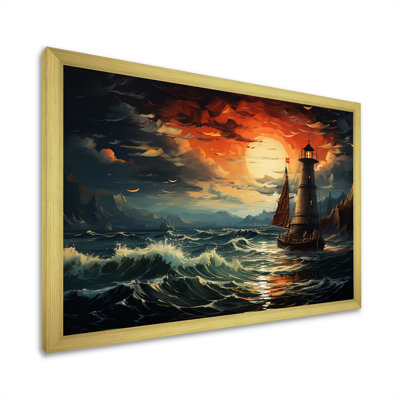 Lighthouse Stormy Sea 4 - Lighthouses Wall Art
