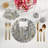 Arcadia Pattern Mix Vegan Leather Round Pebble Placemat
