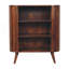 Armoire ouverte Cortez Chestnut, 3 tablettes ouvertes, pieds nordiques, brun foncé