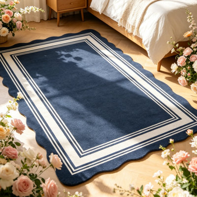 Tapis de jute festonné 5 x 7 en jute facile, patio extérieur, tapis lavables, tapis de cuisine modernes, tapis de ferme moderne pour la cour arrière, tapis antidérapants antidérapants pour salon, chambre à coucher