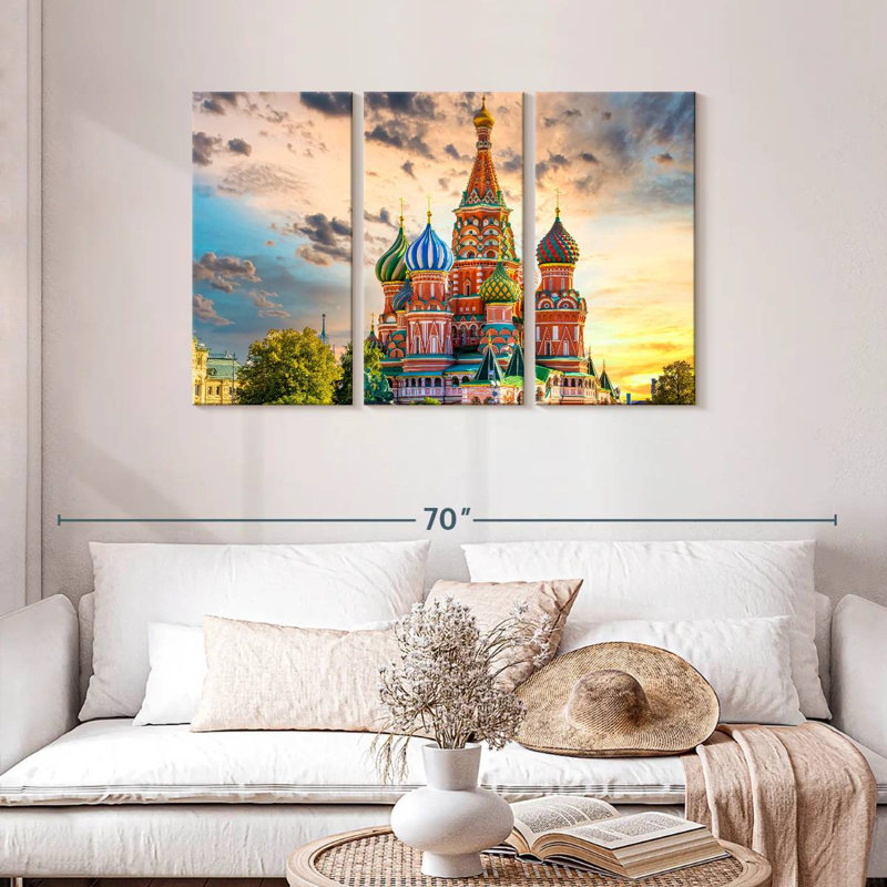Cathédrale Saint-Basile de Moscou, H 28 po x l 45 po