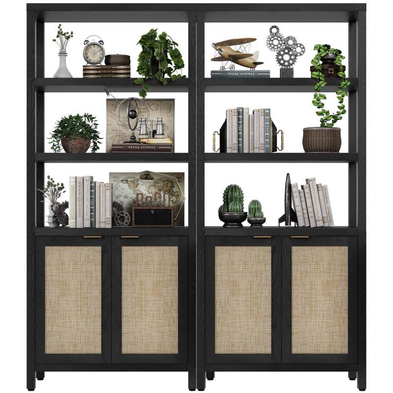 Bibliothèque standard H 70,9 "x l 30,7" Zach, Chêne noir, 2
