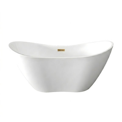 Ophelia 71" Freestanding Soaking Acrylic Bathtub
