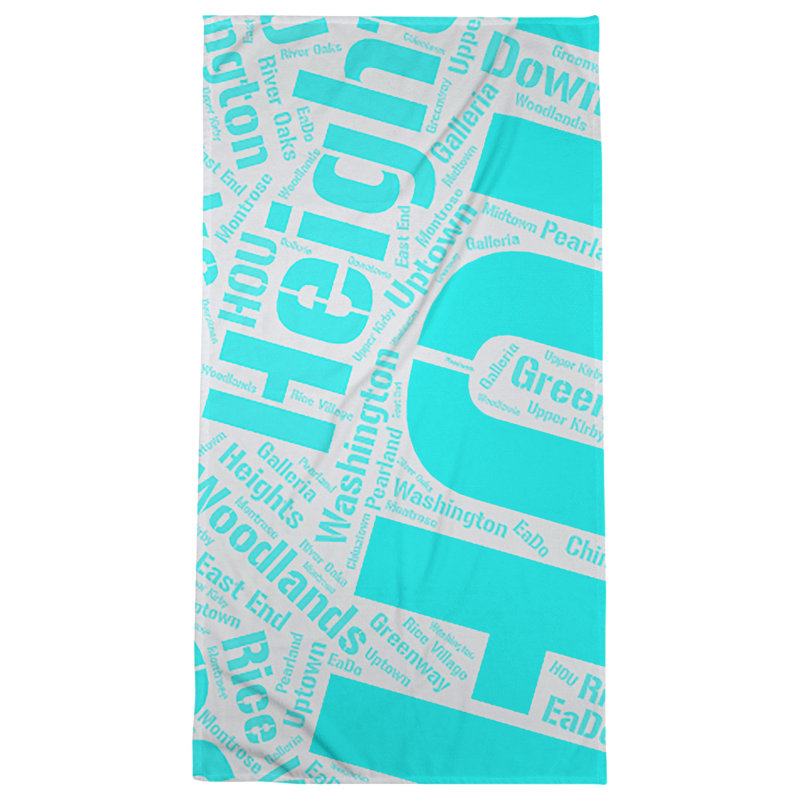 Bath Towel, Cyan, Poly/Cotton, Houston