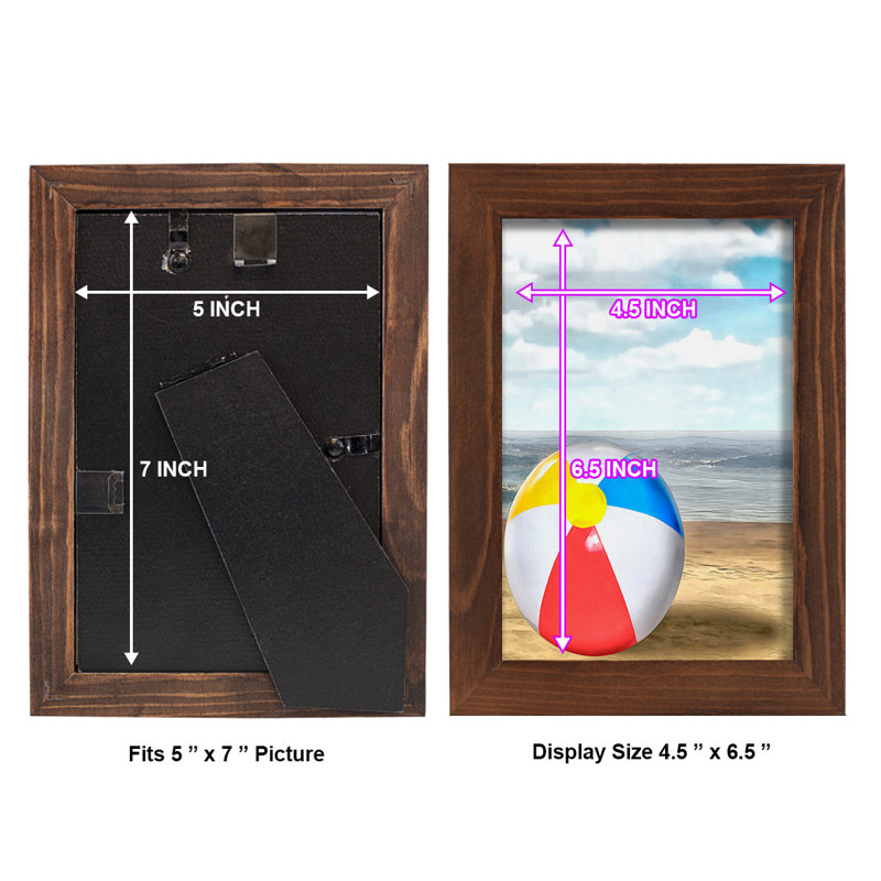 Beach Ball II, reproduction d'art encadrée, H 9 po x l 7 po x P 1 po, Châtaigne