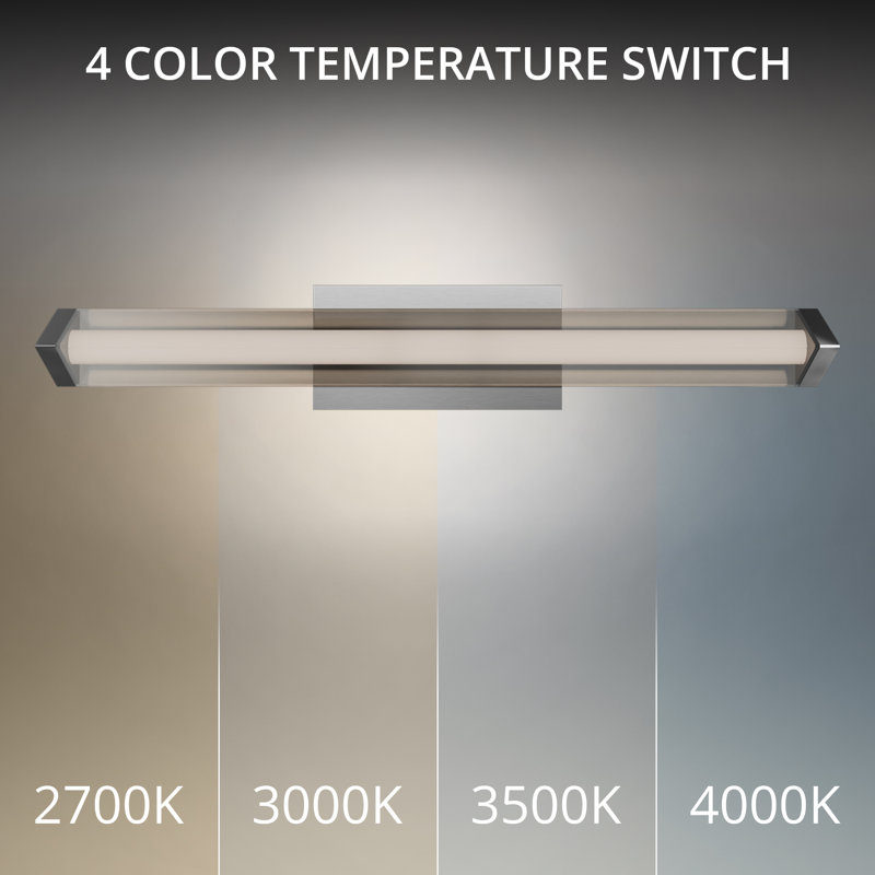 Boulevard 24" Dimmable LED Bath Vanity & Wall Light With Built In Color Temperature Switch from 2700K/3000K/3500K/4000K
