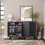 Banc de rangement pour porte d'entrée à cannelures 31,6 po à 5 niveaux avec tablettes réglables-255377548-267494469