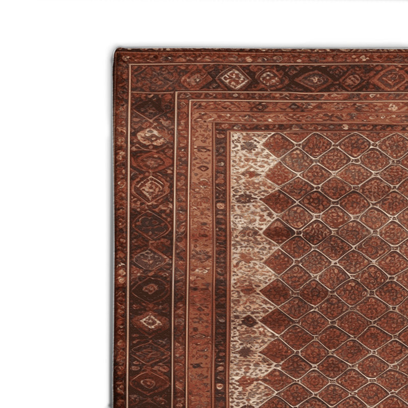 Tapis d'intérieur et d'extérieur brun Persian, Rectangulaire 2 pi x 3 pi
