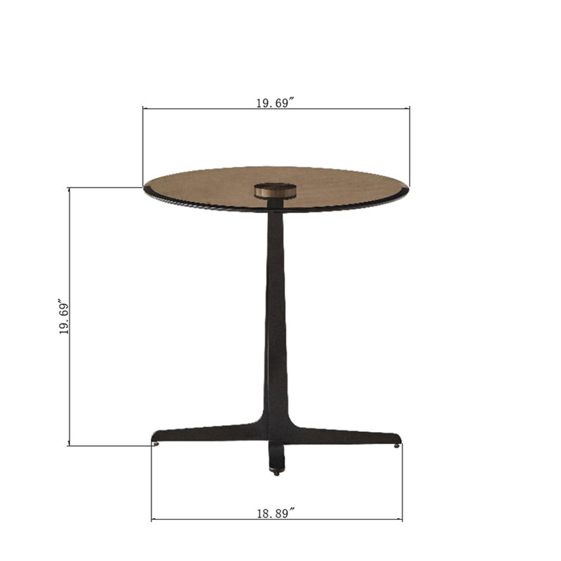 Iorio Glass Round Side Table