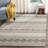 Jacques Hand Woven Wool/Cotton Striped Rug in Gray/Ivory-1671022057