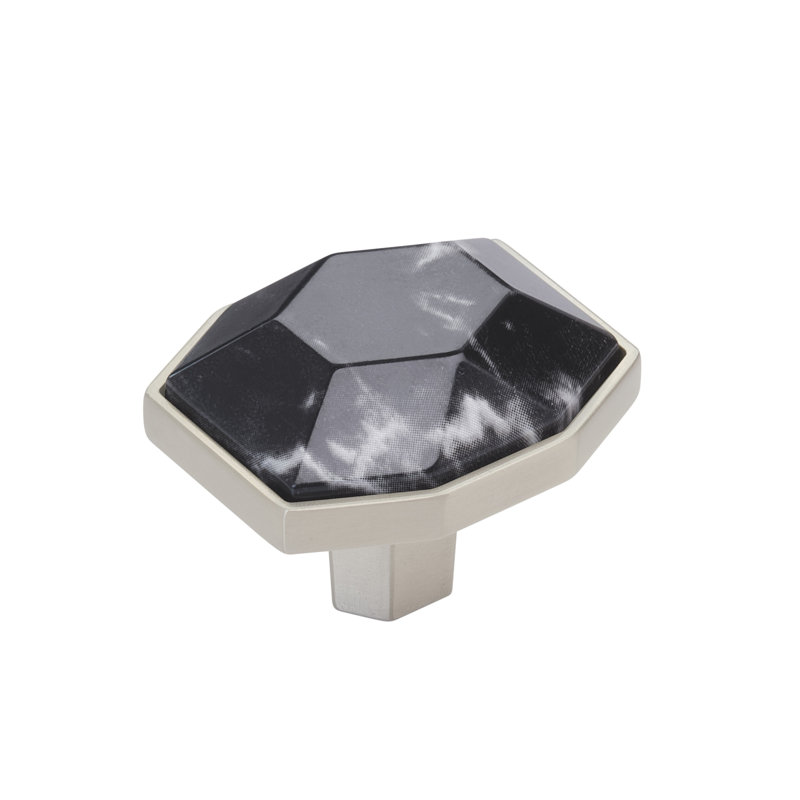 Carrione 1-5 / 8 pouces (41mm) de longueur, Noir de marbre / nickel satiné