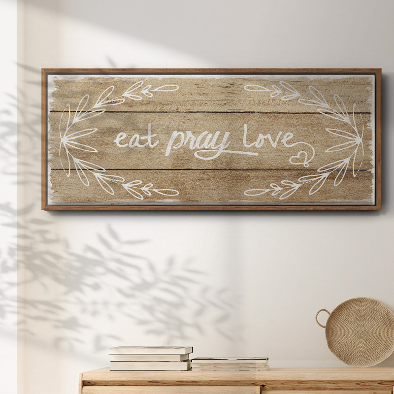 «Eat, Pray, Love», toile encadrée, H 8 po x l 20 po