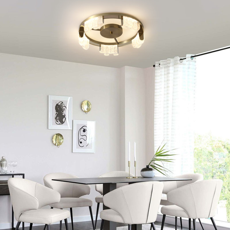 5 - Light 40cm LED Round Acrylic Flush Mount
