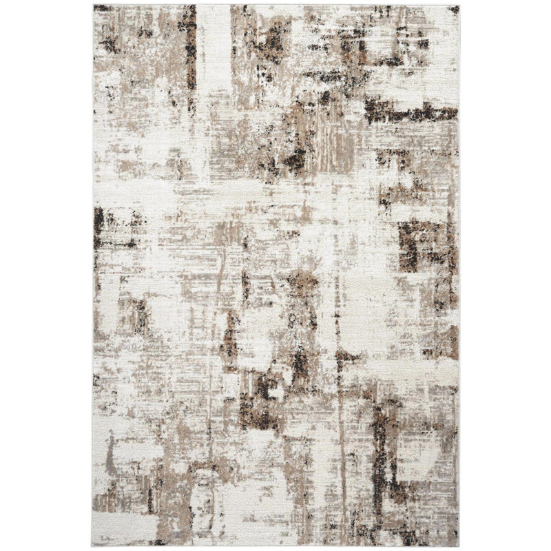 Calvin Klein Captivating Cream Beige Modern Indoor Rug, Rectangle 7'10" x 9'10"
