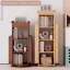 Bibliothèque rotative en bois massif noyer