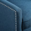 Fauteuil à oreilles inclinable manuel de 27,29 po de largeur en bleu - textile délavé, dossier haut avec boucle de traction, 3 vitesses réglables pour une utilisation à long terme, cadre intérieur en bois massif et contreplaqué, rembourrage en mousse à ressorts