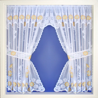 Coker Polyester Sheer Curtain Pair