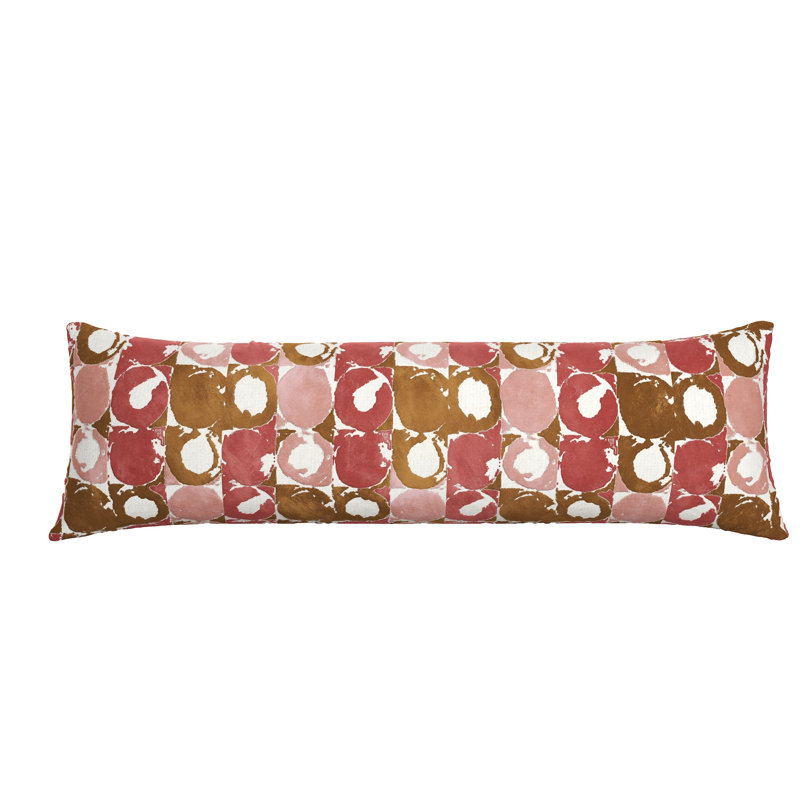 Coussin Birstall, H 14 po x l 48 po, Rose géométrique
