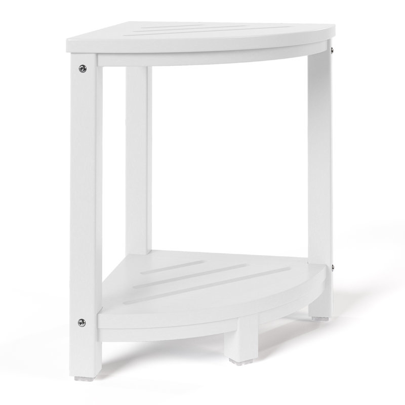 Banc de douche en poly, Blanc