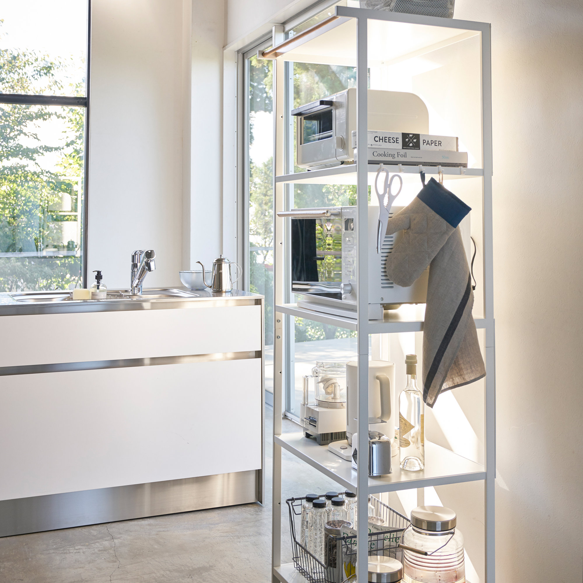 23.62" W Steel Shelving Unit, White