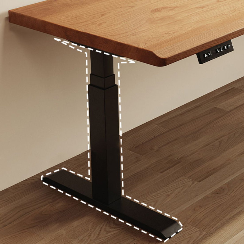 Bureau électrique en bois massif à hauteur réglable, H 25,59 po x l 78,74 po x P 31,5 po