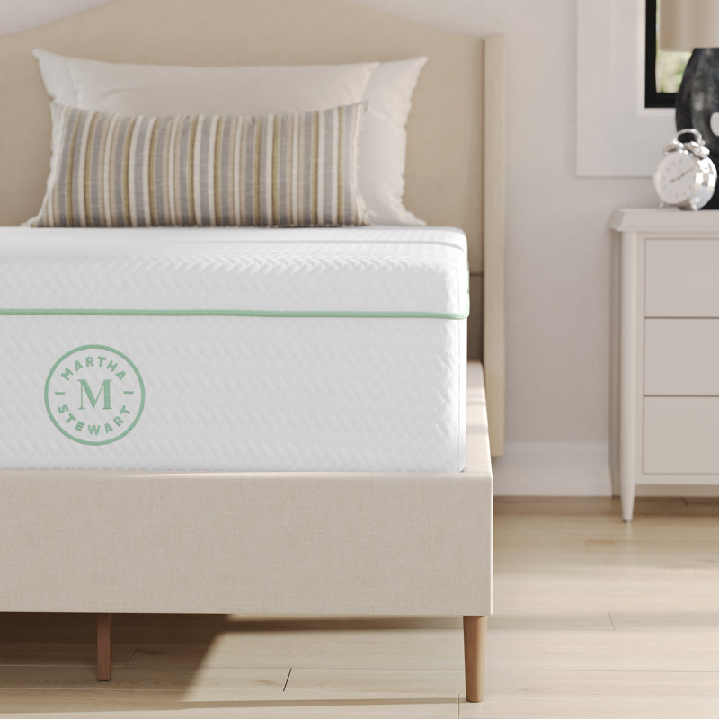 Martha Stewart SleepComplete Premium Medium-Firm Dual-Action Cooling Memory Foam Mattress In A Box, Twin