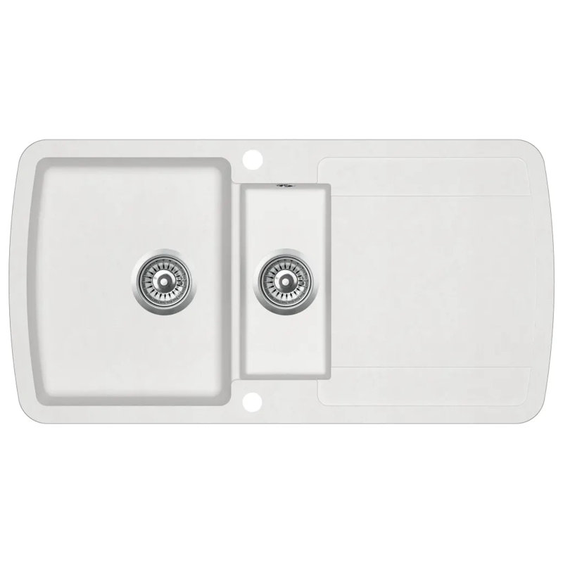 Lolita Granite Kitchen Sink Double Basins White