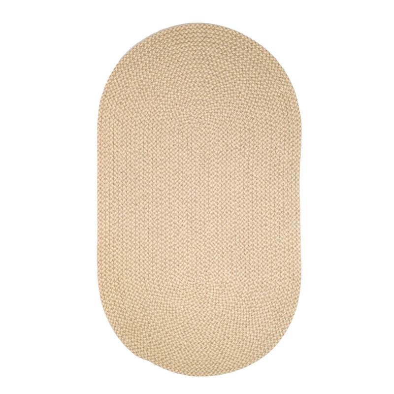 Cablelock Natural Fibers Houndstooth Indoor Rug, Oval 11' x 14'