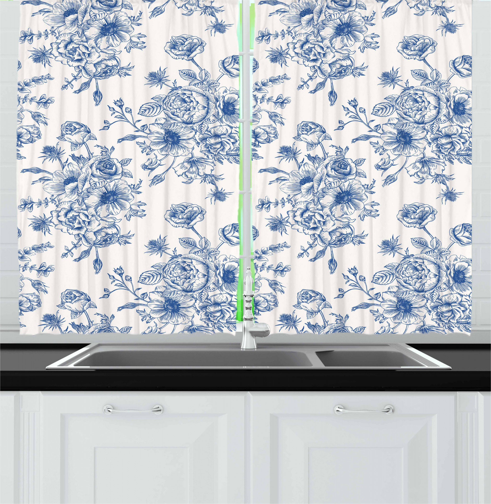 East Urban Home Floral Pattern with Bouquet of Flowers Delicate ...
