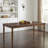 Rustic Wood Dining Table - Rectangular Design with Carved Turned Legs for Kitchen & Dining Room