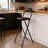 Upholstered Swivel Bar Stools With Metal Frame, Foldable