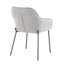Chaise de salle à manger en métal et tissu - ensemble de 2