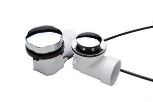 PF644 Series 22 in. PVC Cable Drain with Trim in Polished Chrome