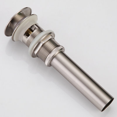 8.46" SUS304 Stainless Steel Bathroom Sink Drain，Pop Up Drain with Overflow for Bathroom Sink
