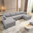 130'' Upholstered Sectional, U-Shaped Modular Sofa-530181647