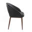 Chaise en métal noyer et similicuir-407703028
