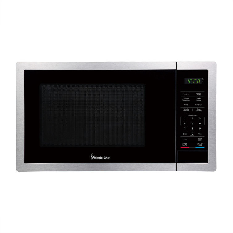 Magic Chef MC99MST 0.9 Cu. ft. 900W Countertop Digital Touch Microwave - Silver