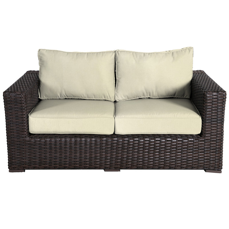 Woodham 65'' Wide Loveseat with Cushions, Canvas
