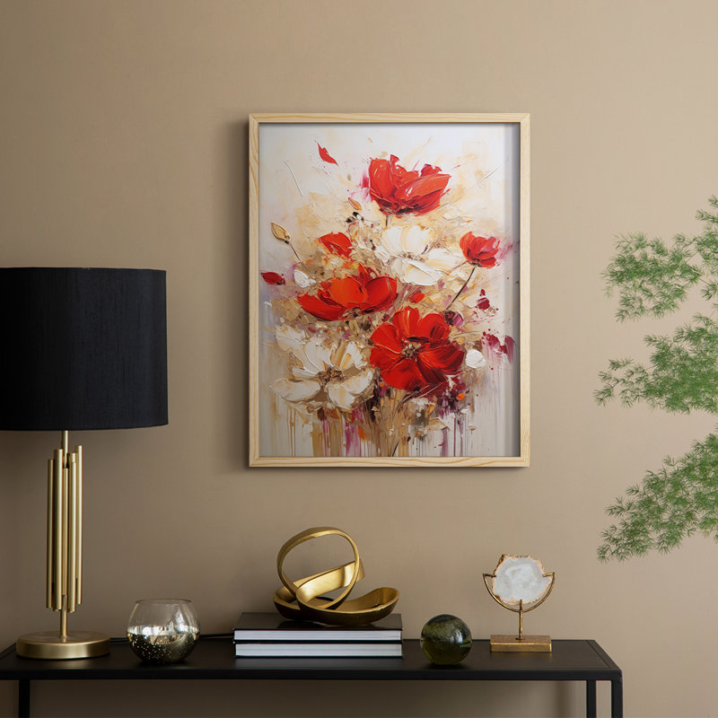 Reproduction encadrée FLORAL Series CCXCI - bois massif, H 21 po x l 17 po