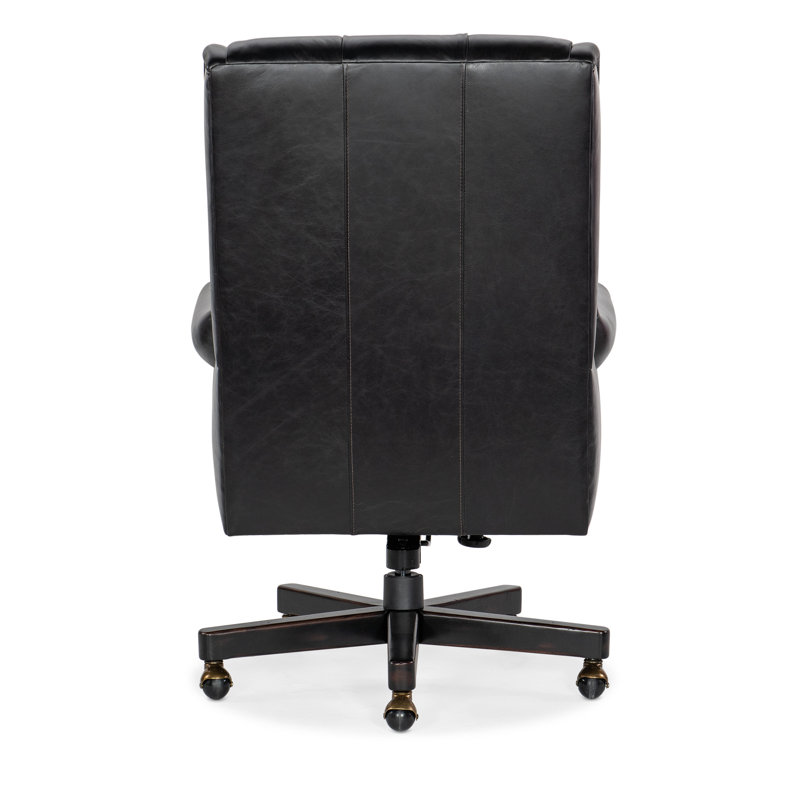 Old Saddle Black Leather Executive Swivel Chair