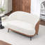 Causeuse en velours avec pieds noirs Stith-1879777123