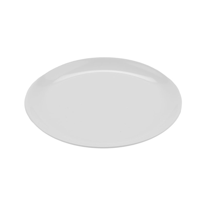 Assiette en mélamine de 9,5 po (ensemble de 12), Blanc