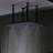 Fontana Matte Black Square Color Changing LED Rain Shower System