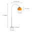 Lampe sur pied arquée 86,5 po Karsytn
