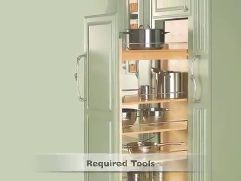 Rev-A-Shelf - Wood Tall Cabinet Pullout Pantry Organizer w/ Soft-Close - 448-TPF58-8-1
