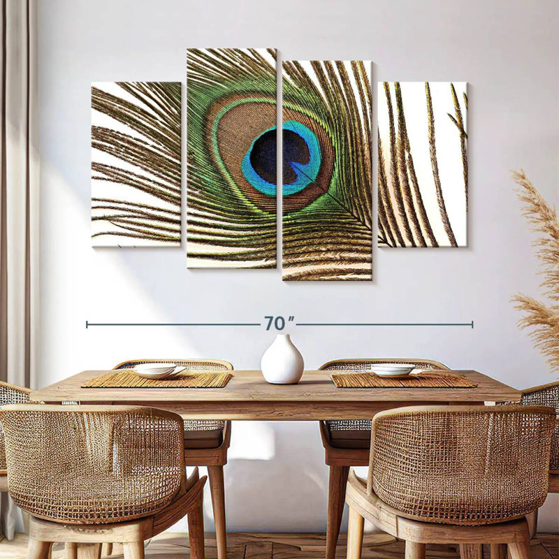 Brampt Peacock Feather, 42" H x 68" W