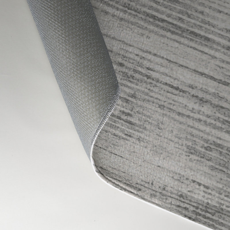 Abstract Gray Indoor and Outdoor Area Rug, Rectangle 5' x 7'